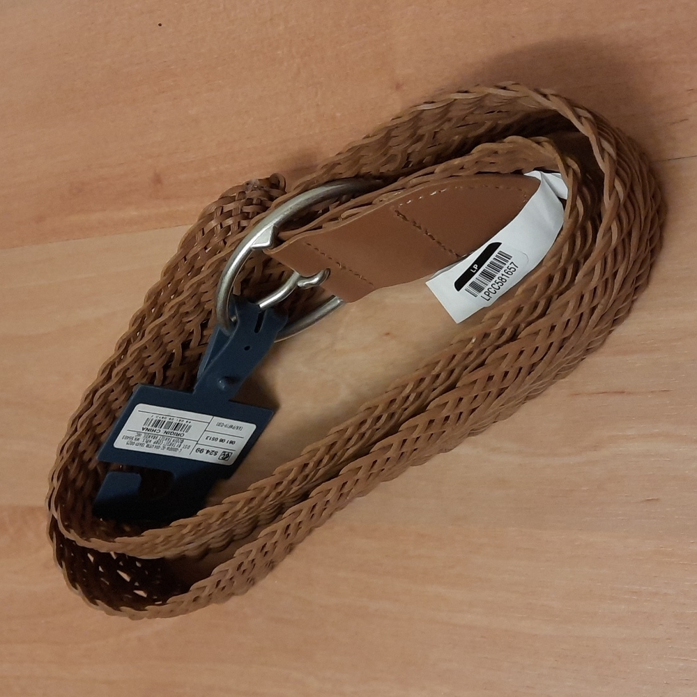 Universal Thread Wide Braided Tan Belt - Picture 2 of 9